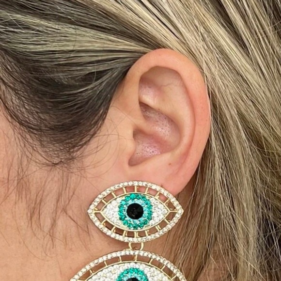 Evil Eye earrings - Picture 2 of 3